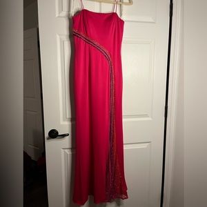 Cassandra Stone Fushia Prom Dress